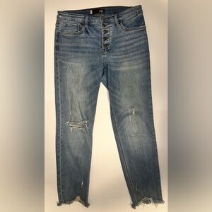 Kut From The Kloth High Rise Rachael Fab Ab Mom Ankle Jeans Size 8 Button Up Fly